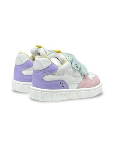 Balducci MSPORT4888 sneakers bambina in pelle/tessuto rosa/viola/verde 2