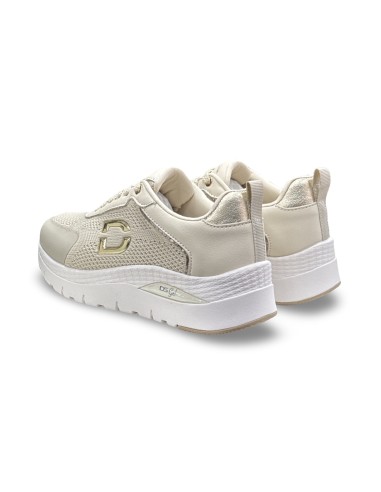 Donna Serena 145671DM sneakers donna in pelle/tessuto beige/platino