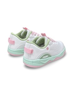 Primigi 1448711 sneakers bambina in tessuto bianco/verde/rosa 2