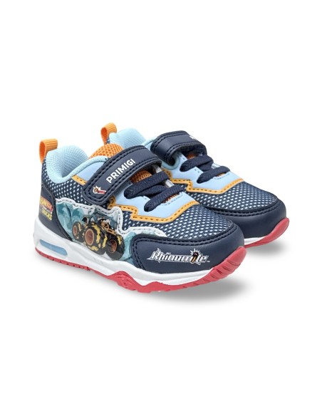 Primigi 1488000 sneakers con luci bambino in pelle blu/avio