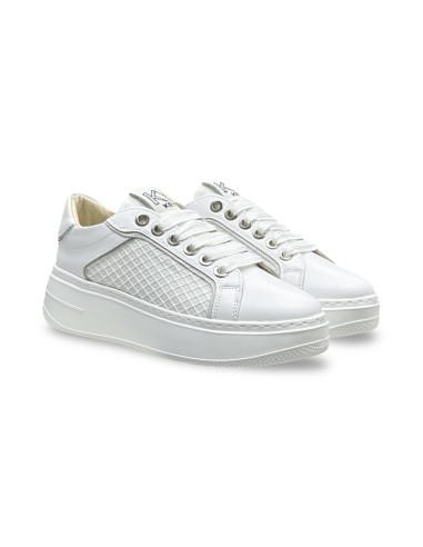 Keys K-11853 sneakers donna in pelle/tessuto bianco