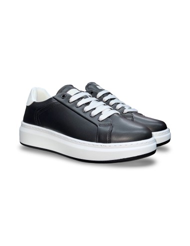 Keys K-12021 sneakers uomo in pelle nero/bianco