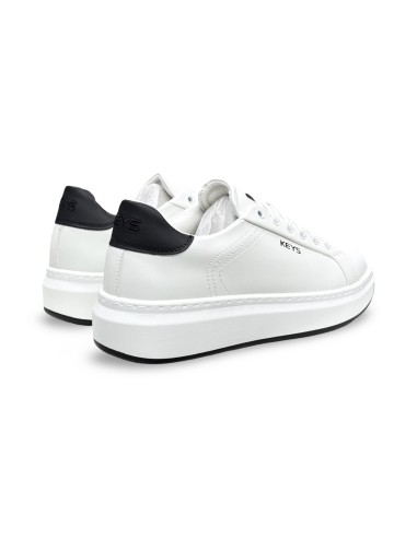 Keys K-12021 sneakers uomo in pelle bianco/nero