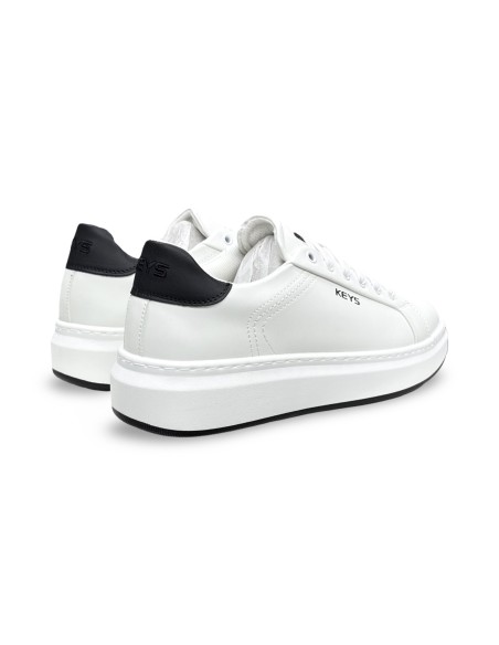 Keys K-12021 sneakers uomo in pelle bianco/nero