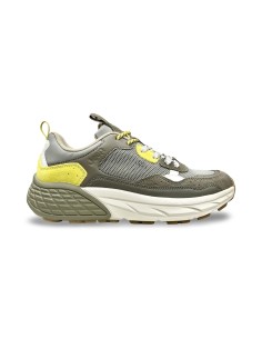 Jeep Groove Washed Mesh JM61004A sneakers uomo in camoscio/rete verde militare 2