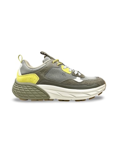 Jeep Groove Washed Mesh JM61004A sneakers uomo in camoscio/rete verde militare