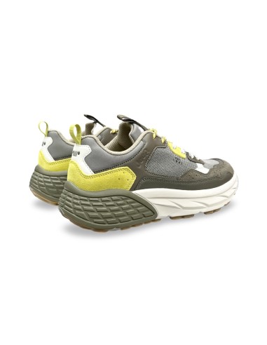 Jeep Groove Washed Mesh JM61004A sneakers uomo in camoscio/rete verde militare