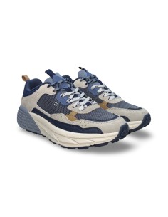 Jeep Groove Washed Mesh JM61004A sneakers uomo in camoscio/rete navy