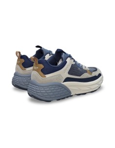 Jeep Groove Washed Mesh JM61004A sneakers uomo in camoscio/rete navy 2