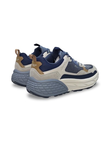 Jeep Groove Washed Mesh JM61004A sneakers uomo in camoscio/rete navy