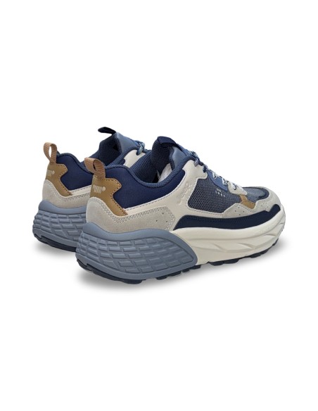 Jeep Groove Washed Mesh JM61004A sneakers uomo in camoscio/rete navy