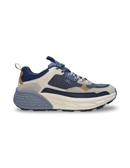 Jeep Groove Washed Mesh JM61004A sneakers uomo in camoscio/rete navy