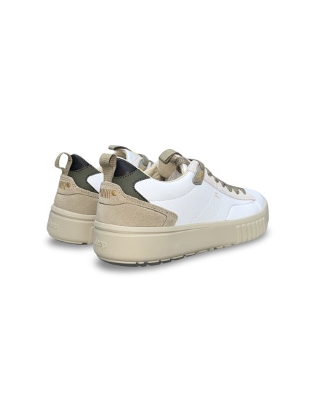 Jeep Rocks JM52091A sneakers uomo pelle/camoscio bianco/beige