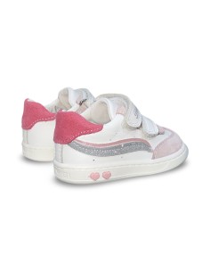 Primigi 1403311 sneakers bambina in pelle/camoscio bianco/rosa 2
