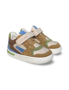 Primigi 1407022 sneakers bambino in pelle/camoscio naturale/camel