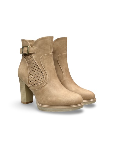 Queen Helena X34-79 stivaletti donna in nabuk color cuoio