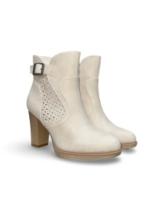 Queen Helena X34-79 stivaletti donna in nabuk beige panna
