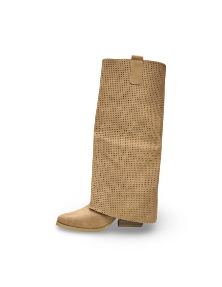 Queen Helena X34-65 stivali donna in pelle color cuoio