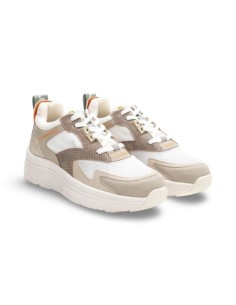 Refresh 171840 sneakers donna in pelle/tessuto beige