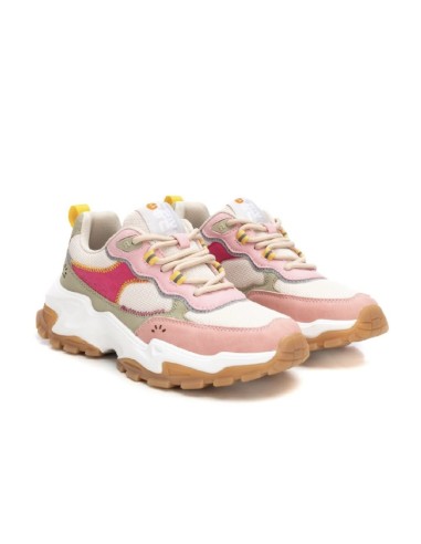 Refresh 172404 sneakers donna in pelle/tessuto fuxia multicolor
