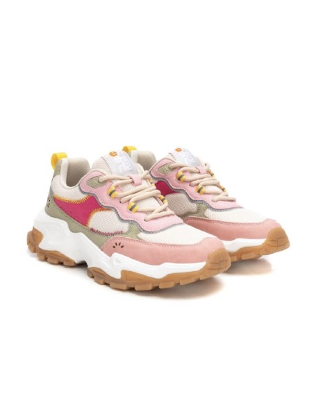 Refresh 172404 sneakers donna in pelle/tessuto fuxia multicolor
