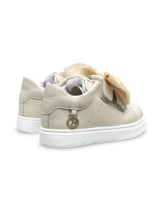 Balducci CITA7237 scarpe eleganti bambina in pelle/raso beige 2