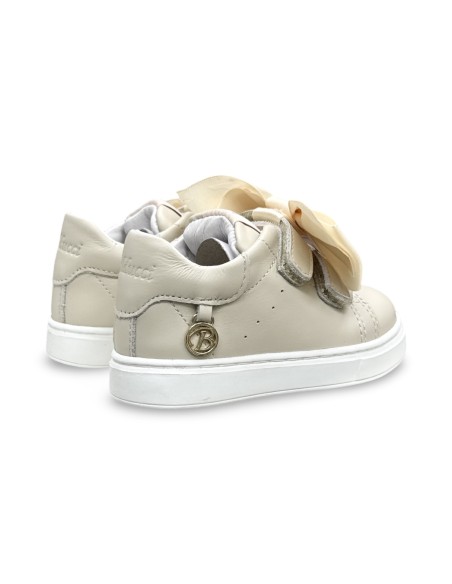 Balducci CITA7237 scarpe eleganti bambina in pelle/raso beige