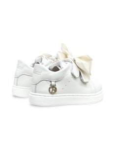 Balducci CITA7237 scarpe eleganti bambina in pelle/raso bianco 2