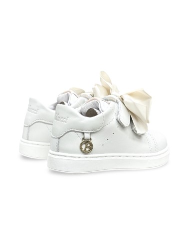 Balducci CITA7237 scarpe eleganti bambina in pelle/raso bianco