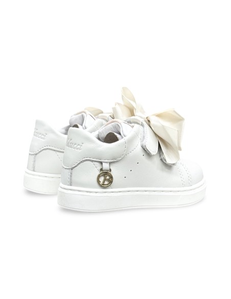 Balducci CITA7237 scarpe eleganti bambina in pelle/raso bianco