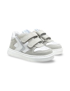 Balducci CITA7235 sneakers bambino in pelle grigio/bianco