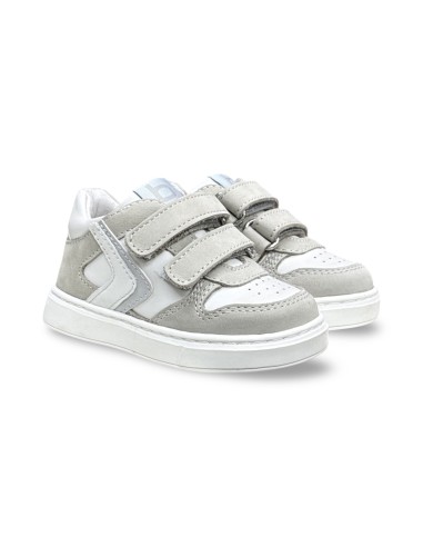 Balducci CITA7235 sneakers bambino in pelle grigio/bianco