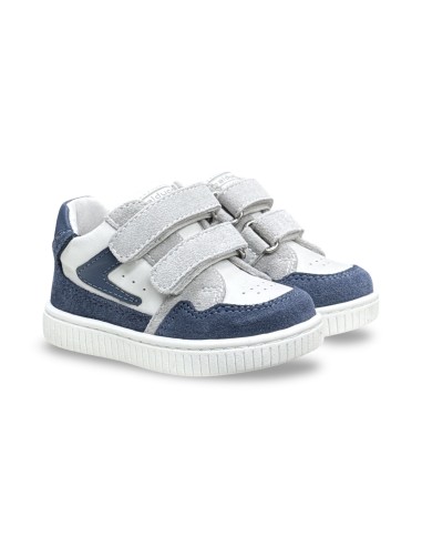 Balducci MSPORT4881 sneakers bambino in pelle/camoscio jeans/grigio