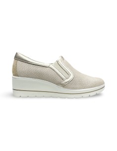 Enval Soft 1261722 slip on donna in nappa microforata color sabbia 2