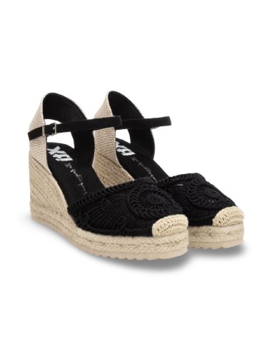 Xti 143845 espadrillas donna in tessuto/cotone nero