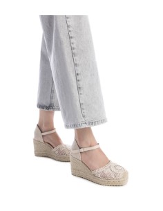 Xti 143845 espadrillas donna in tessuto/cotone beige 2