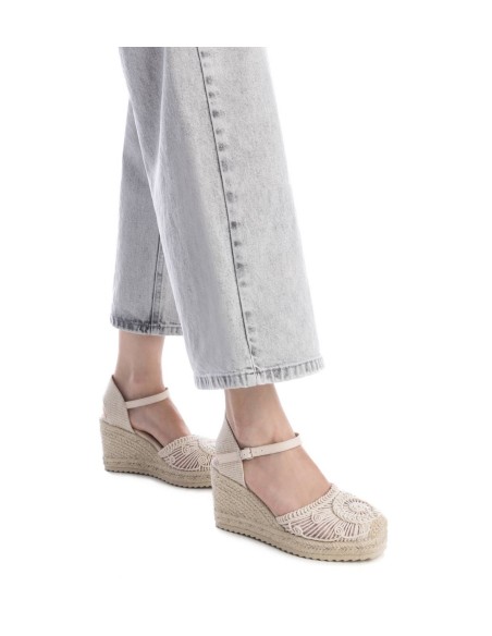 Xti 143845 espadrillas donna in tessuto/cotone beige