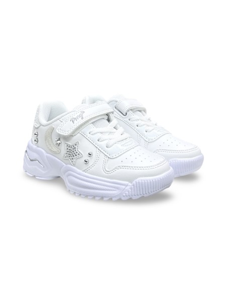 Primigi 1467000 sneakers bambina in nappa bianco