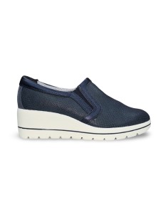 Enval Soft 1261711 slip on donna in pelle/bottolato blu 2