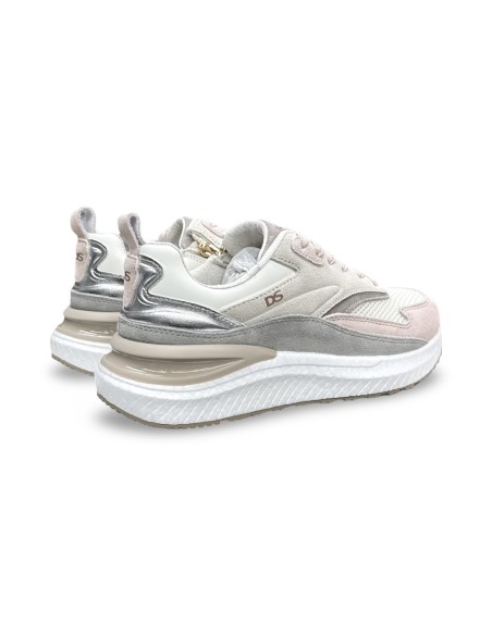 Donna Serena 9M6093DM sneakers donna in pelle/rete bianco/nude/grigio