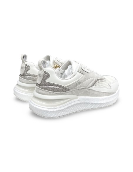 Donna Serena 9M6093DM sneakers donna in pelle/rete bianco/beige/grigio