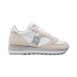 Saucony Jazz Triple S60530-16 sneakers donna in camoscio/tessuto bianco/silver