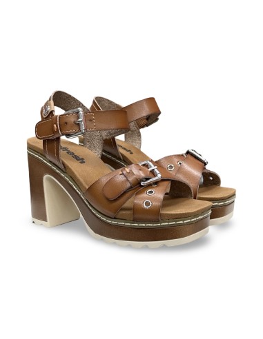 Refresh 175290 sandali donna in pelle color camel
