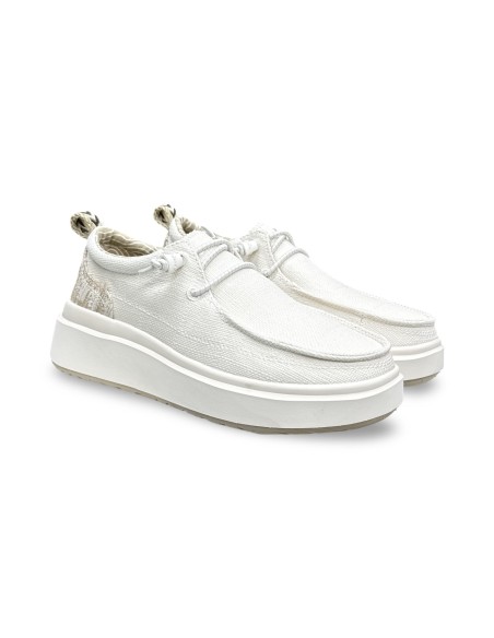 Jeep Nature Wallabee JL61530A espadrillas donna in tessuto bianco