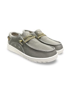 Jeep Samoa Wallabee Knit JM61115A mocassini uomo in tessuto verde oliva