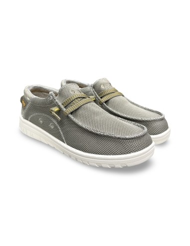 Jeep Samoa Wallabee Knit JM61115A mocassini uomo in tessuto verde oliva