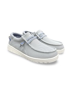 Jeep Samoa Wallabee Knit JM61115A mocassini uomo in tessuto ghiaccio