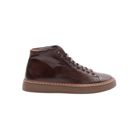 Exton 874 sneakers uomo in pelle color testa di moro