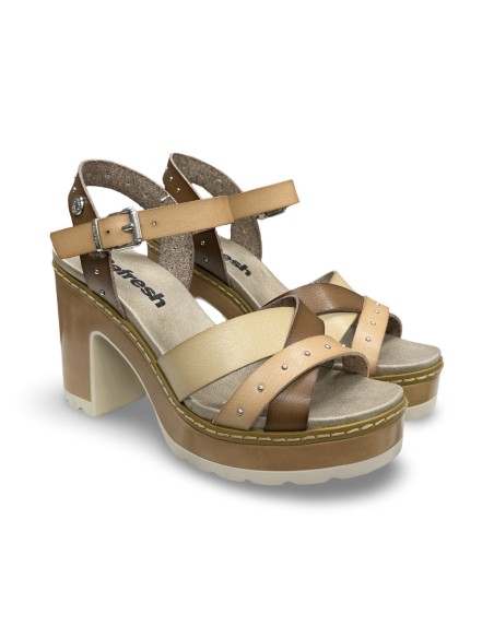 Refresh 175207 sandali donna in pelle beige