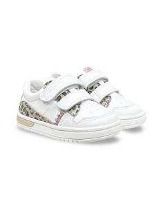 Primigi 1407111 sneakers bambina in pelle/camoscio bianco/leopardato